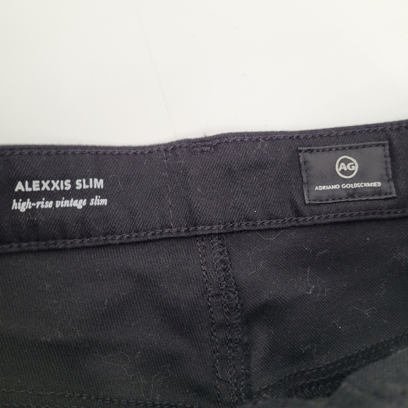 Ag NWT Jeans High Rise Vintage Slim Alexxis In Black Cotton Blend size 28R - Picture 8 of 9